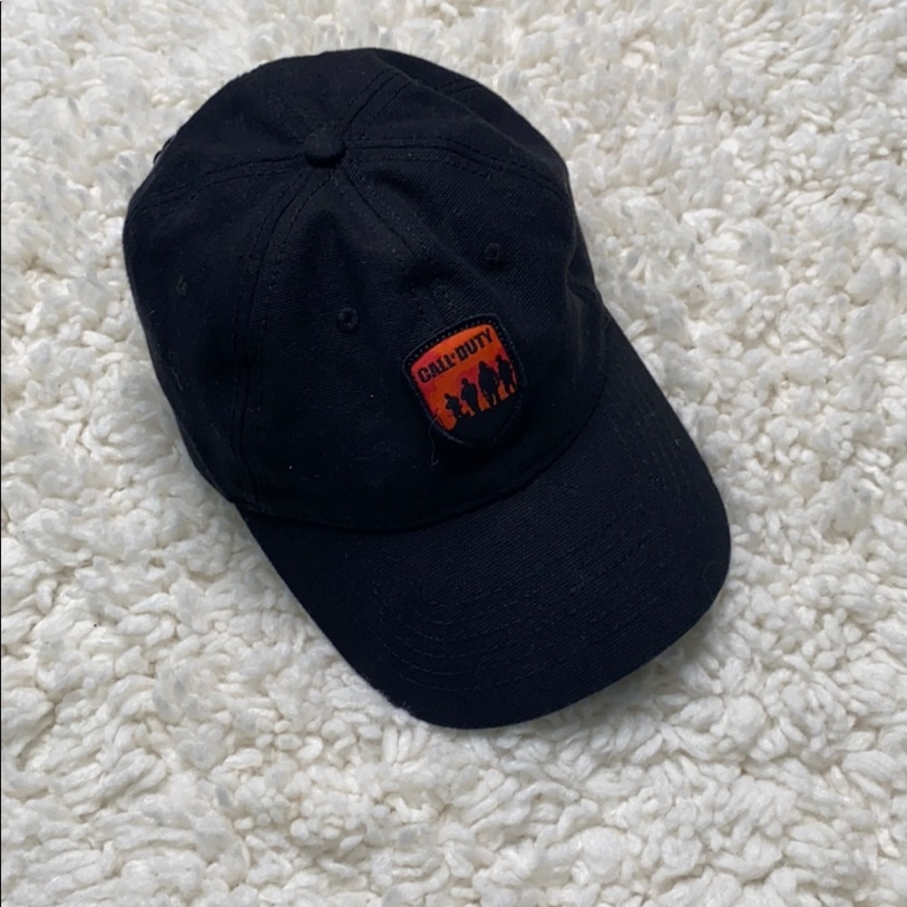 Black and Orange Call of Duty Baseball Cap